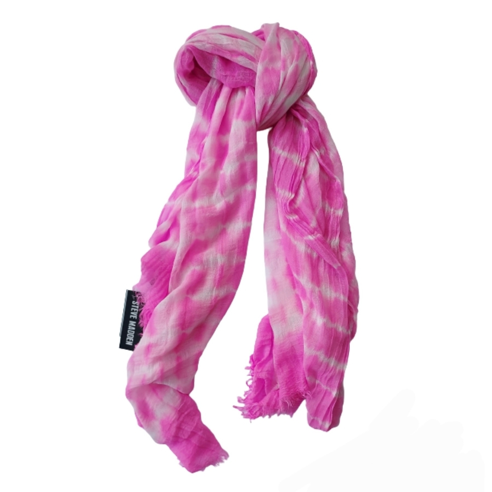 Steve Madden Two Tone Pink Tie Dye Scarf Wrap NEW NWT
